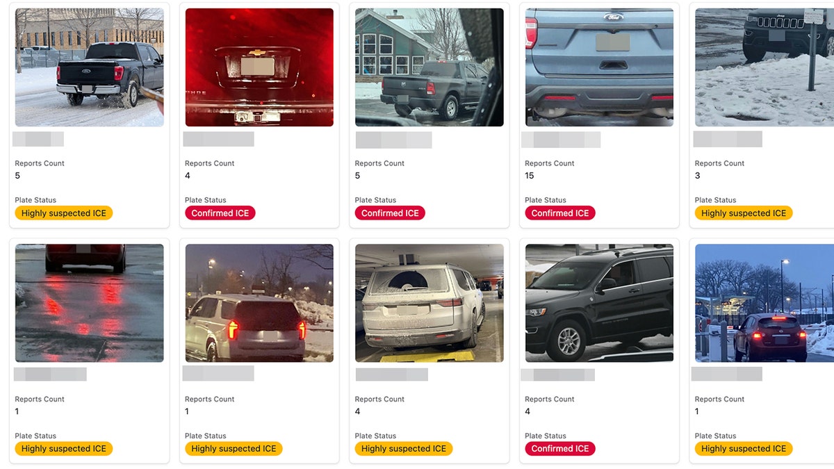 MN ICE Plates database vehicle photos