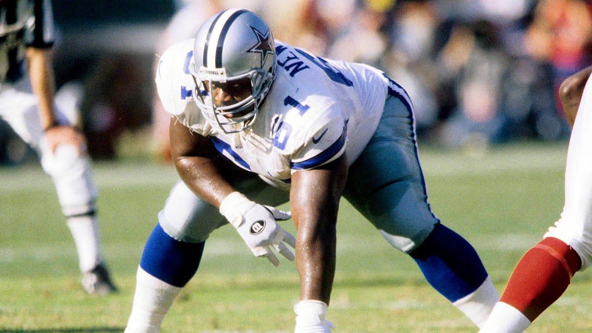 Nate Newton lines up