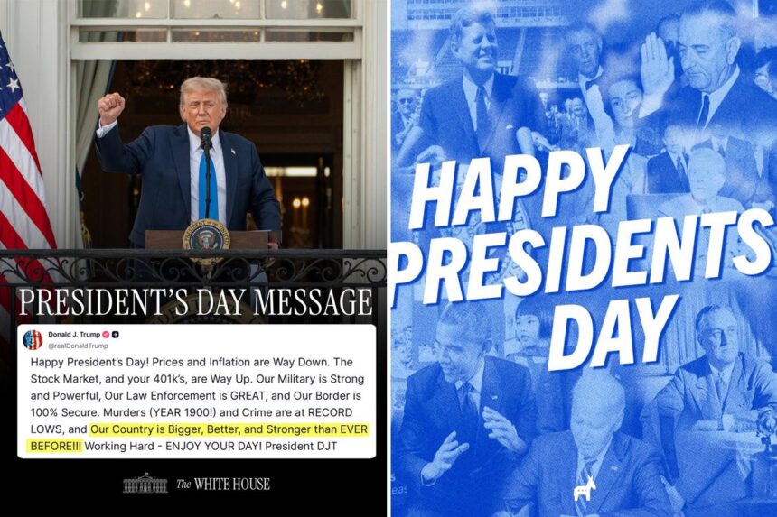 RNC mocks ‘Forget someone again??’ after Dems’ Presidents Day post leaves out big name