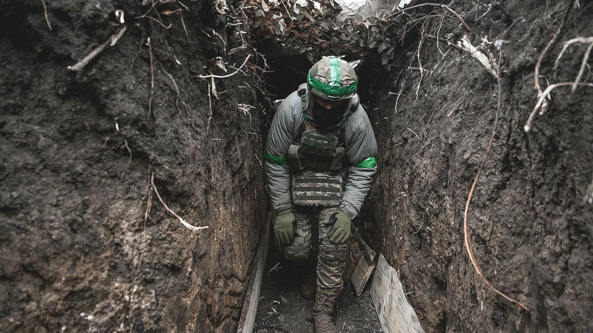 Soldier in the frontline of Ukraine-Russia war