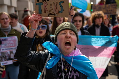 Maryland Democrats hang sign dismissing concerns over trans athletes in women’s sports