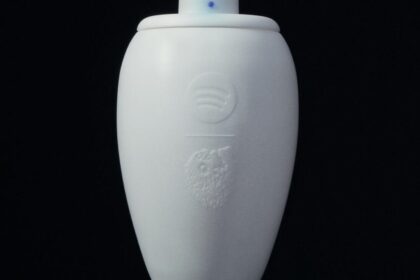 Spotify and Liquid Death Create a Music-Streaming Urn That Will Rock Your Afterlife