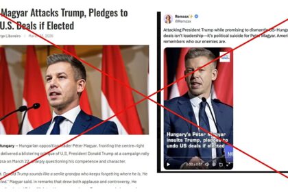 Fake Euronews website targets Hungary election with false claims