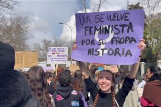 Marches take place across Europe to mark International Women’s Day