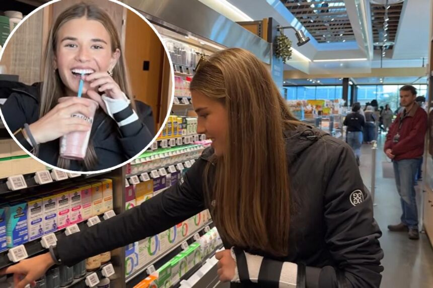 Kai Trump takes over Erewhon for  Hailey Bieber smoothie with Secret Service