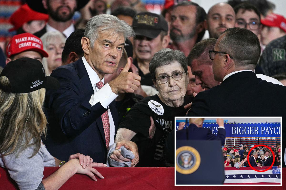 Dr. Oz helps older woman who collapsed during Trump’s speech at Kentucky event