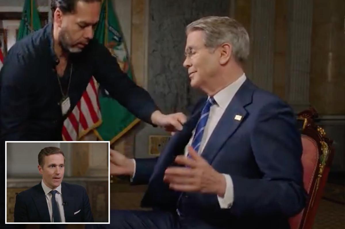 Dramatic moment Scott Bessent is yanked from interview for urgent talks in situation room: ‘The president wants you right away’