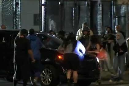 Anti-ICE agitator tries to block SUV at DTLA federal building