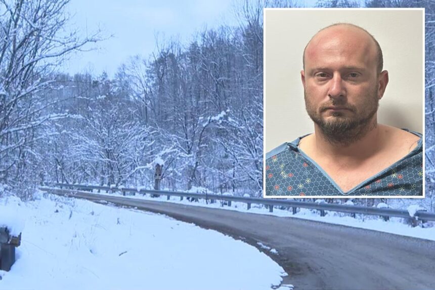 Deranged West Virginia man accused of shooting father in face with crossbow captured following snowy manhunt
