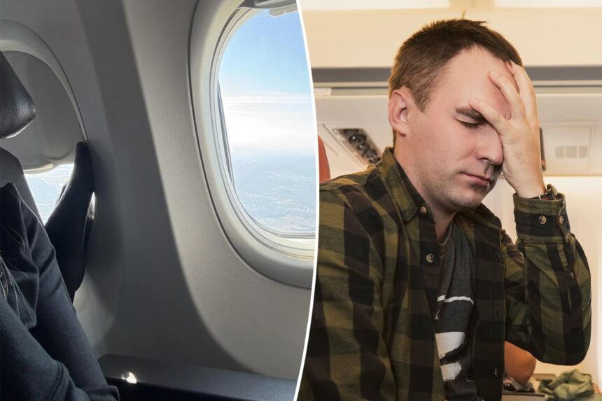 First-class passenger blasted for putting feet next to seatmate’s face on flight: ‘Come on people!’