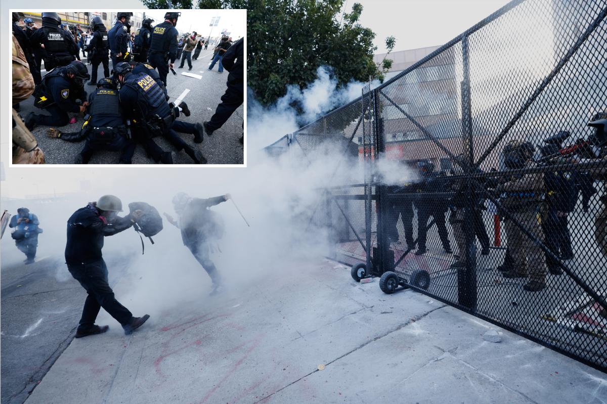 Shocking scenes in DTLA as anti-Trump agitators descend on federal building