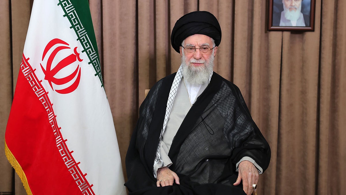 Iranian Supreme Leader Ali Khamenei speaking during a state television broadcast in Tehran