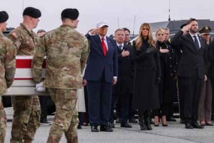 Trump and first lady attend dignified transfer for 6 US troops killed in Kuwait