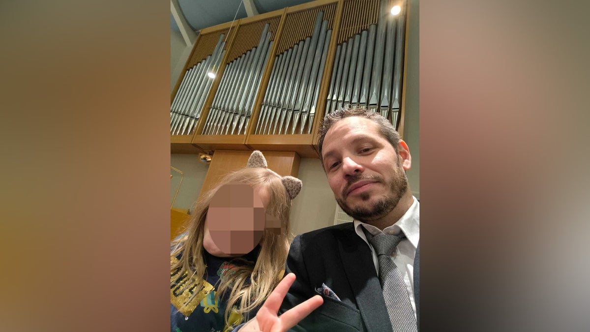 Alexandre Rocha and his son