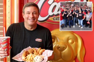 Hollywood goes crazy as Raising Cane’s opens 1,000th location