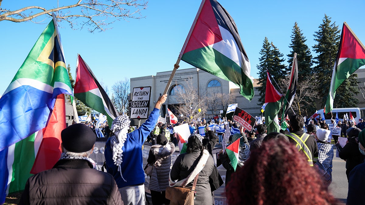 Anti-Israel protesters, Canada.