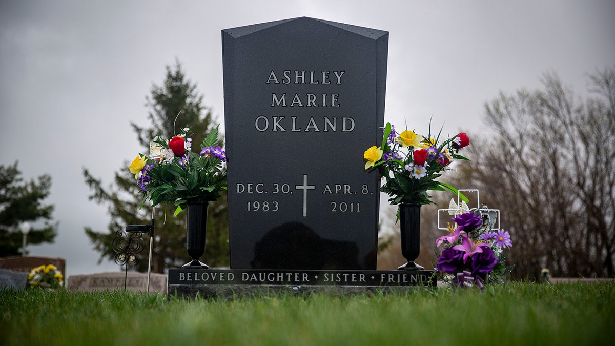 Ashley Okland's grave.