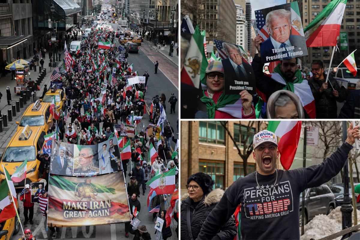 Hundreds of Iranian-Americans fill NYC streets to celebrate death of  Ayatollah Khamenei: ‘Make Iran Great Again’