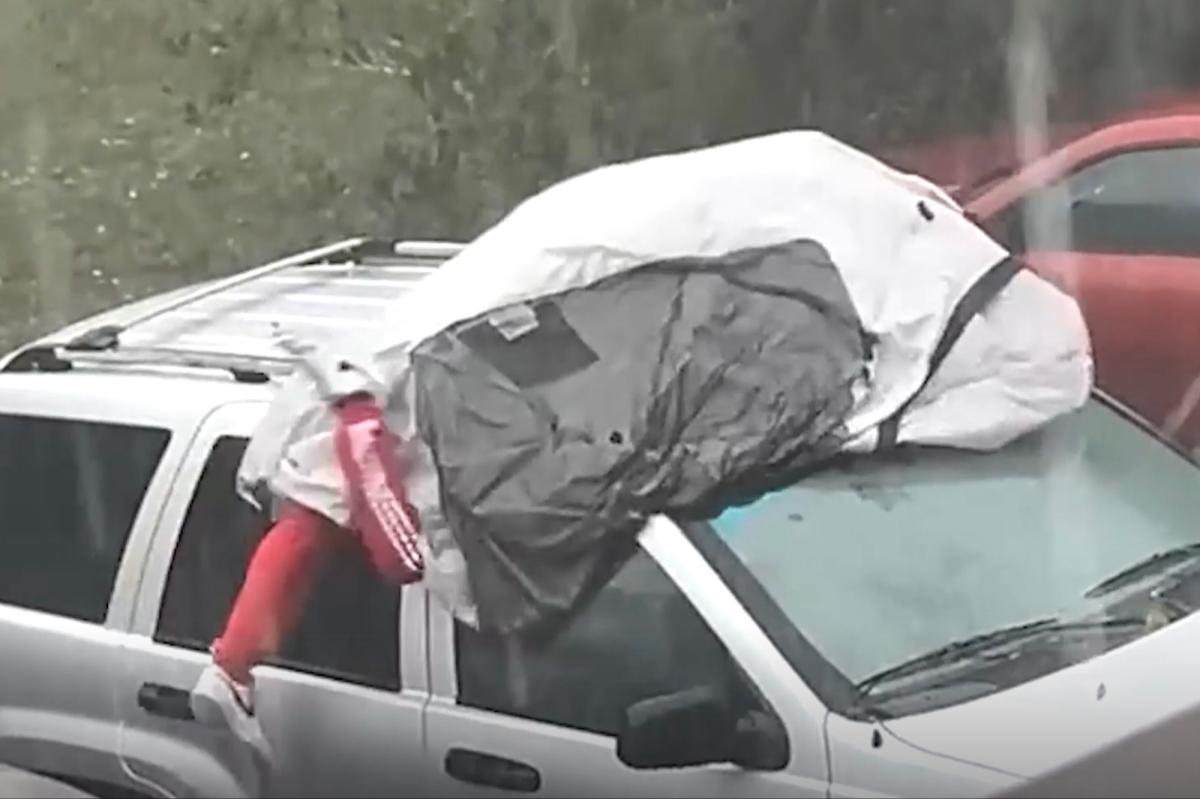 Florida man uses his body as shield against hailstorm in wild video: ‘Yes, it hurt’