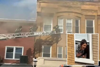 NJ firefighters rescue woman through top floor window of high-rise in dramatic video