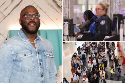 Tyler Perry shows up at Atlanta airport with cash for struggling TSA workers — but gets shut down