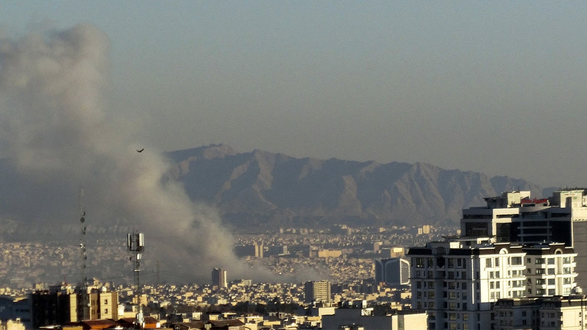 Smoke rises from Tehran