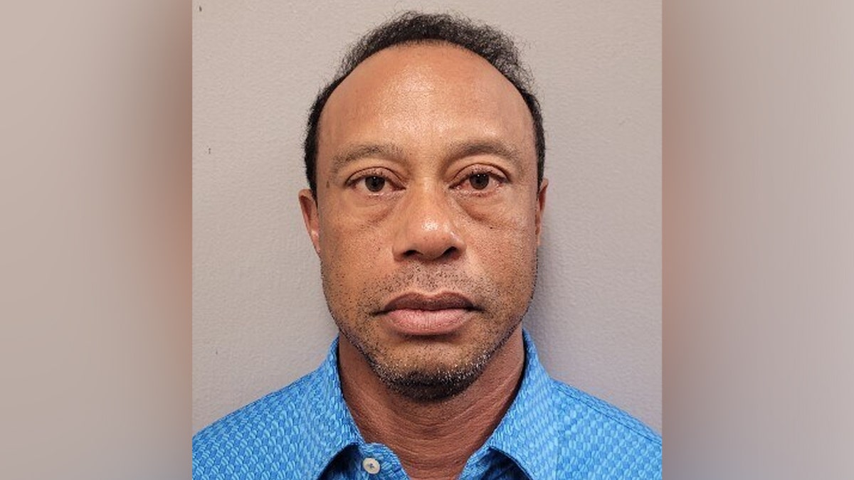 Tiger Woods' booking photo after a March 2026 crash