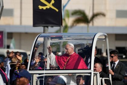 Pope Leo XIV heads to historical shrine, center of African slave trade