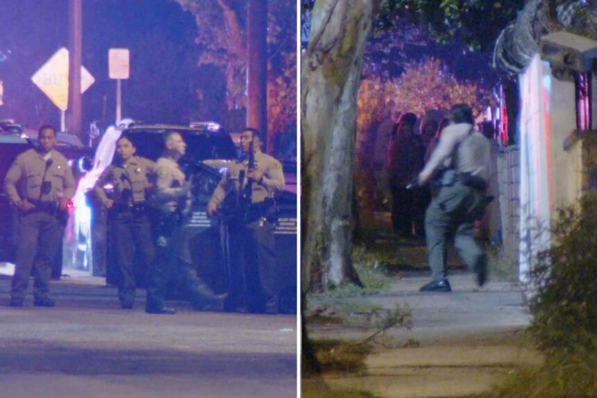 Armed man pins down LA deputies with barrage of gunfire