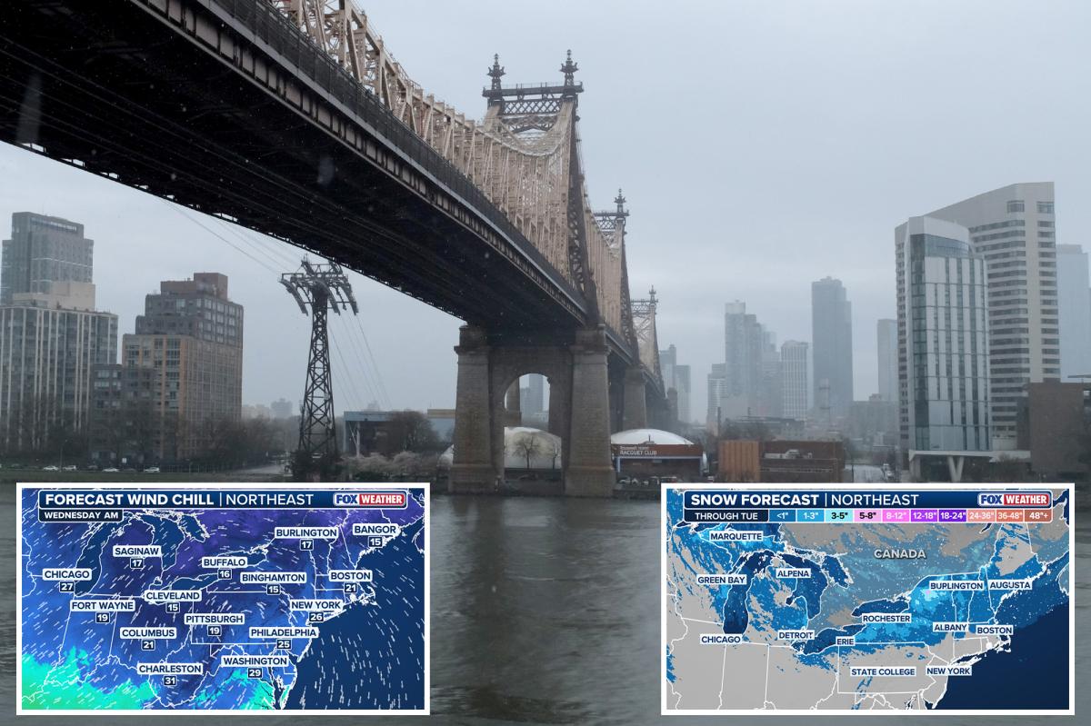 Snow, cold front headed for Northeast, including New York, putting spring on hold