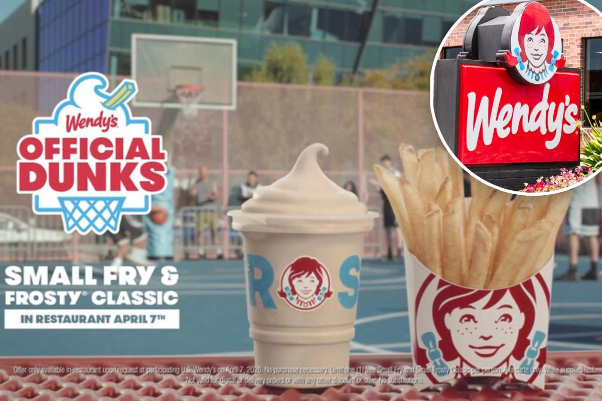 Wendy’s is giving away free Frostys and fries today in honor of March Madness ‘dunk’ day