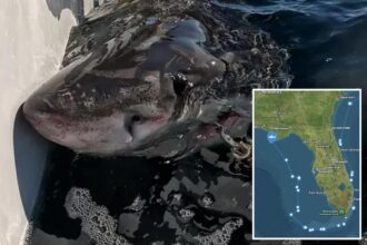 Great white shark spotted off coast of Florida panhandle after traveling over 5K miles to Gulf