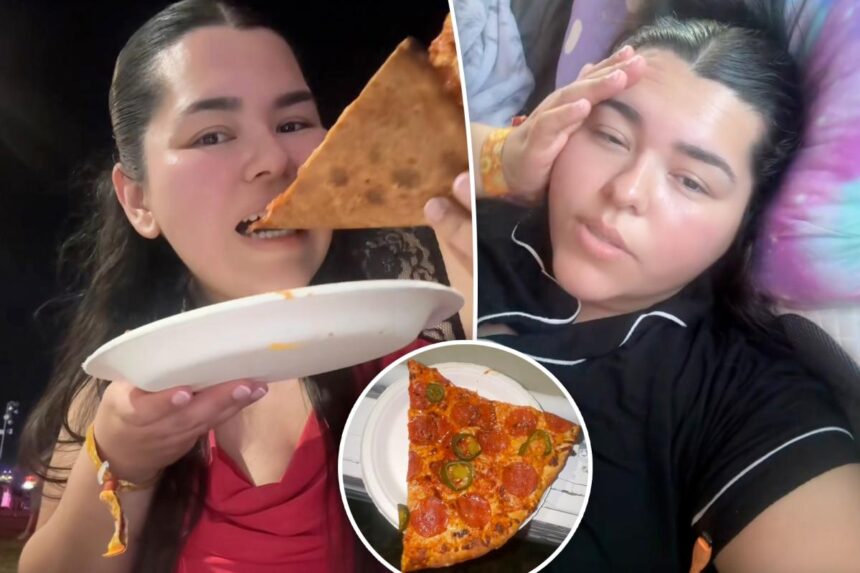 Outrageous  pizza slice at Coachella is allegedly making people seriously ill: ‘Pukechella’