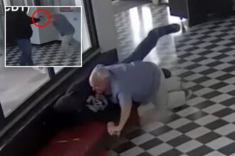Dramatic moment Oklahoma principal Kirk Moore tackles Columbine-obsessed school shooter while being shot