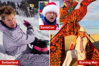 From Burning Man to the Swiss Alps, SantaCon founder — accused of stealing millions in charity’s cash — flaunts globetrotting lifestyle on Instagram