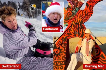 From Burning Man to the Swiss Alps, SantaCon founder — accused of stealing millions in charity’s cash — flaunts globetrotting lifestyle on Instagram