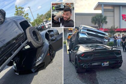 Shocking video shows Florida pickup truck crushing 0K Lamborghini driver bought just 5 months ago