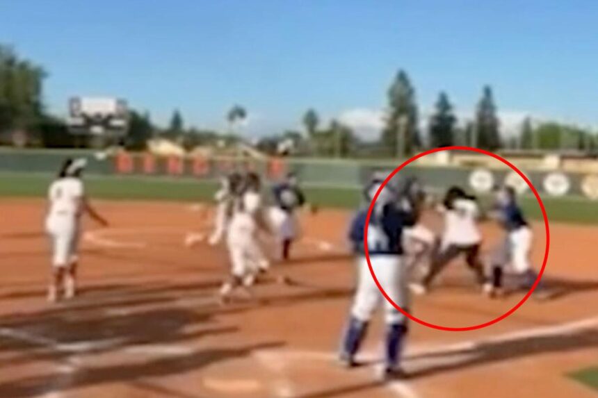 Mass brawl breaks out between high school girls at Fresno softball game
