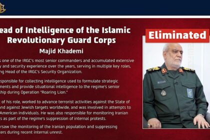 IDF confirms IRGC intel chief killed; Quds Force commander also eliminated in strike