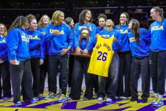Jimmy Kimmel tells UCLA women’s basketball team to give Trump fake national championship trophy