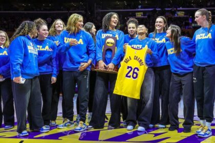 Jimmy Kimmel tells UCLA women’s basketball team to give Trump fake national championship trophy