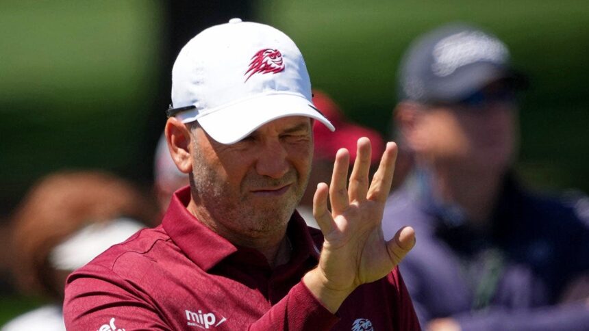 Sergio Garcia destroys his driver in frustration at the Masters, receives code of conduct warning