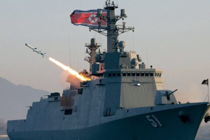 Kim Jong Un oversees cruise missile launches from prized new North Korean warship