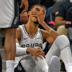 Spurs star Victor Wembanyama enters concussion protocol, ruled out of Game 2 after fall against Trail Blazers