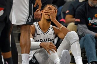 Spurs star Victor Wembanyama enters concussion protocol, ruled out of Game 2 after fall against Trail Blazers