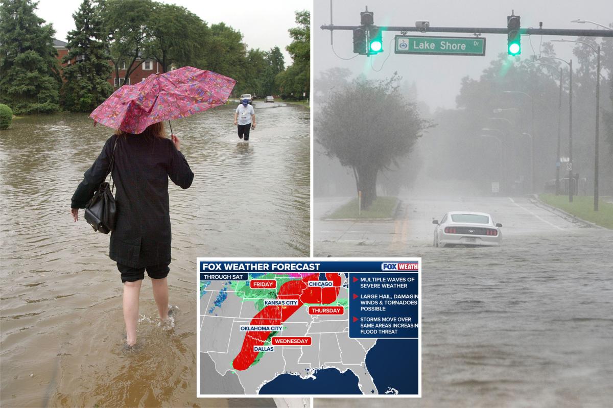 Millions brace for days of rain, flooding as spring severe weather pattern kicks off across Plains, Central US