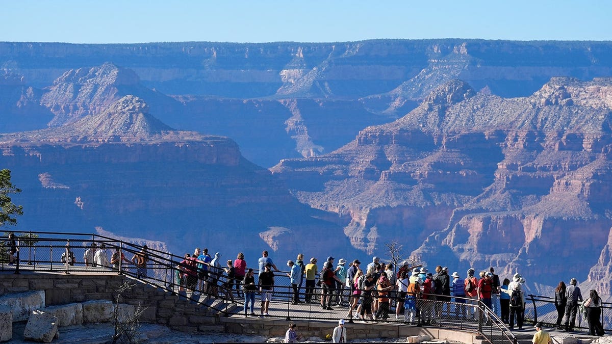 Tourists at Grand Canyon National Park
