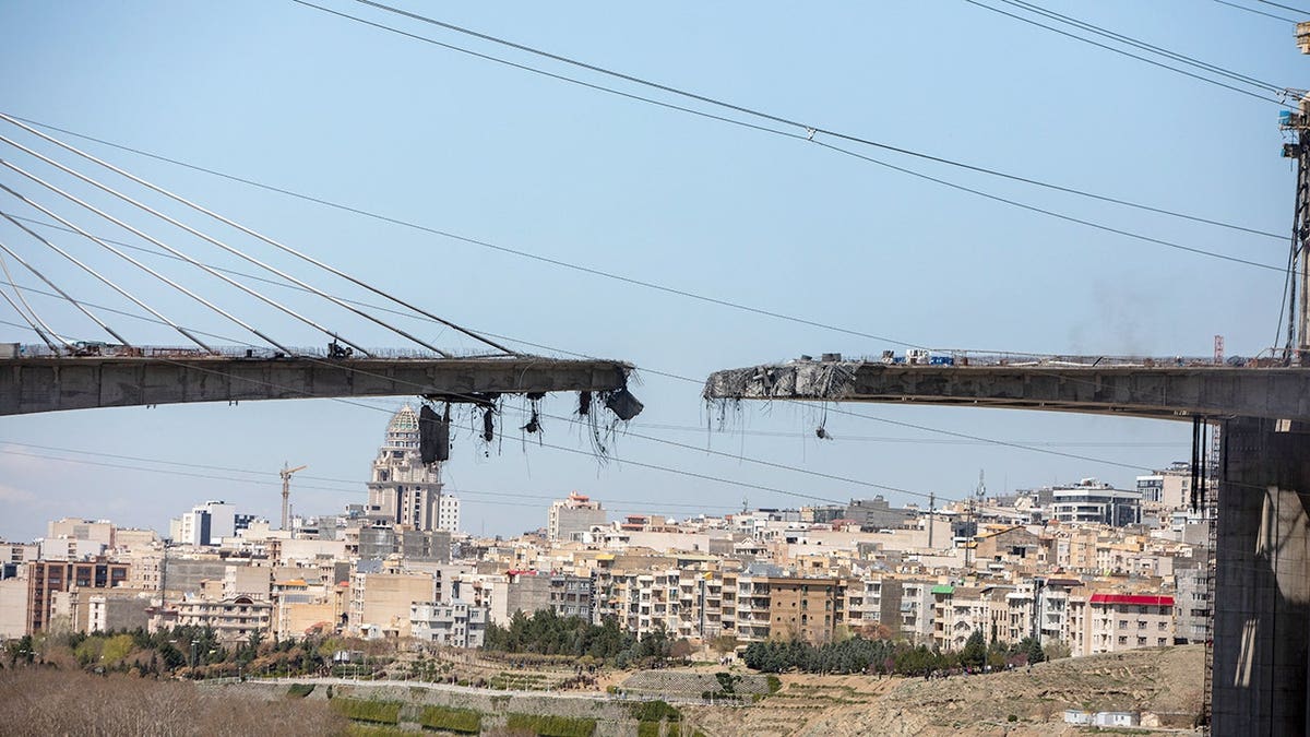 Damaged B1 bridge in Iran