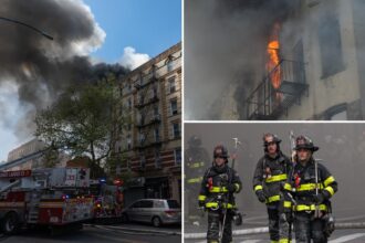 2 dead and 11 injured after enormous blaze tears through, partially collapses NYC apartment building: ‘Heavy, heavy damage’