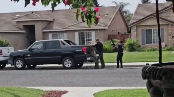 WATCH: Eviction standoff turns to war zone as gunman kills deputy in ambush, gets run over by armored vehicle
